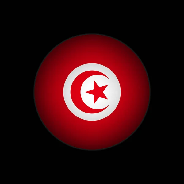 Pays Tunisie Drapeau Tunisie Illustration Vectorielle — Image vectorielle