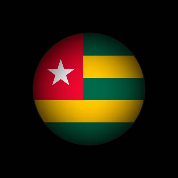 Country Togo Bandeira Togo Ilustração Vetorial — Vetor de Stock