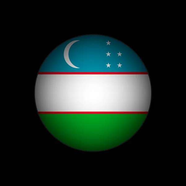 Země Uzbekistán Uzbekistánská Vlajka Vektorová Ilustrace — Stockový vektor