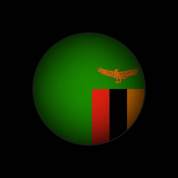 País Zambia Bandera Zambia Ilustración Vectorial — Vector de stock