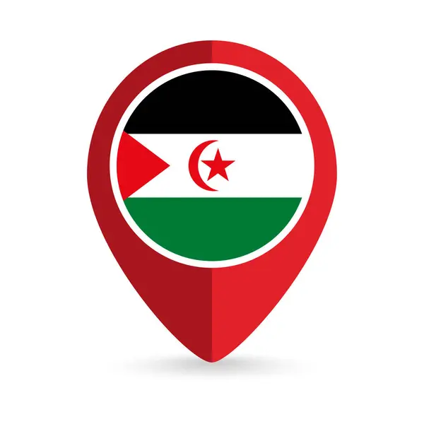 Térkép Mutató Contry Sahrawi Arab Demokratikus Köztársaság Szahrawi Arab Demokratikus — Stock Vector