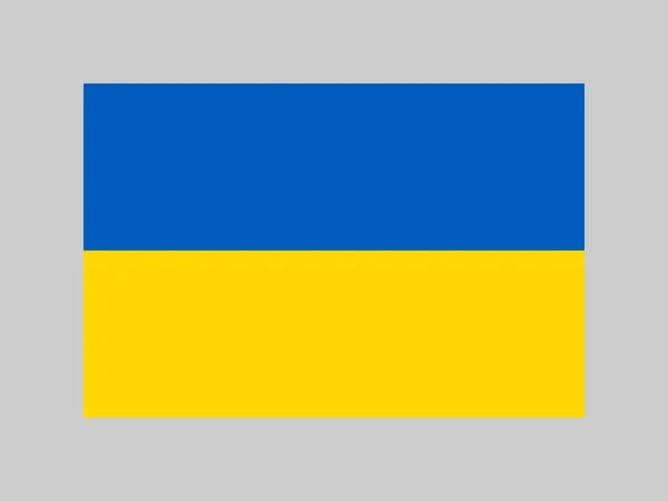 Ukraine Flag Official Colors Proportion Vector Illustration — Vetor de Stock