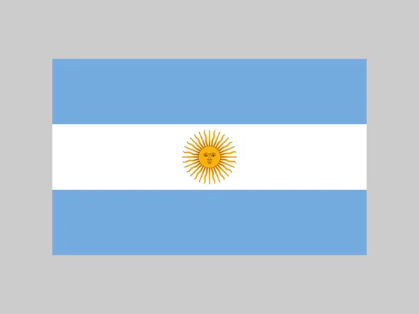 Bandera Argentina Colores Oficiales Proporción Ilustración Vectorial — Archivo Imágenes Vectoriales