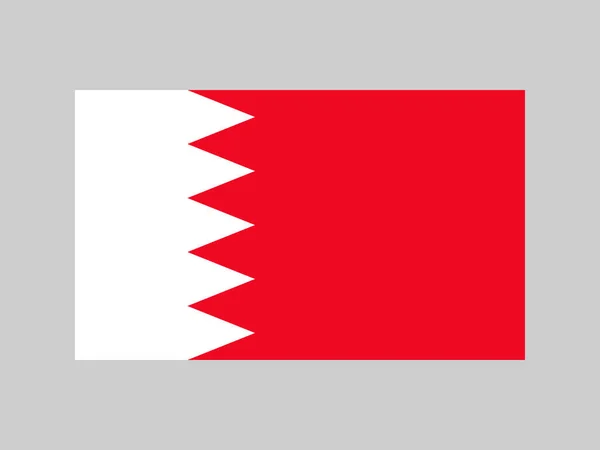Bahrain Flag Official Colors Proportion Vector Illustration — Stock Vector