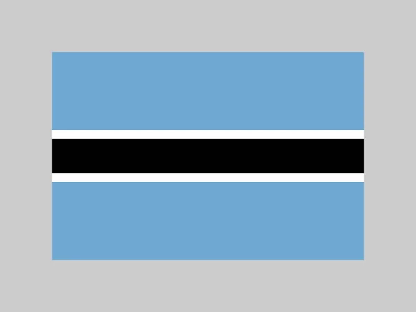 Bandeira Botsuana Cores Oficiais Proporção Ilustração Vetorial — Vetor de Stock