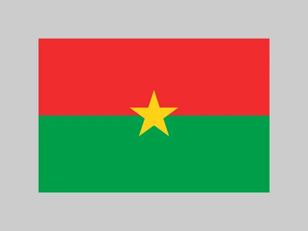 Флаг Буркина Фасо Официальные Цвета Пропорции Векторная Иллюстрация — стоковый вектор