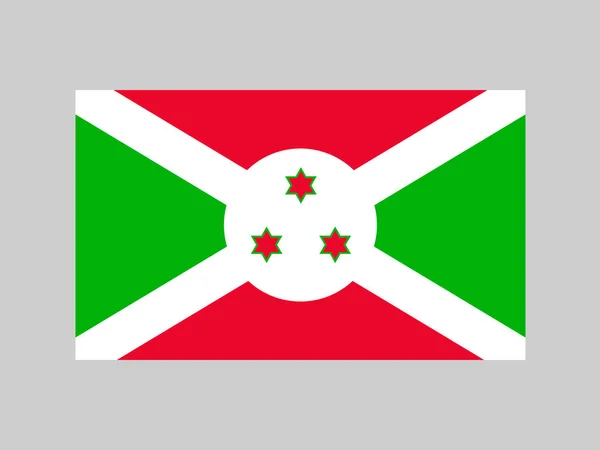 Burundi Flagge Offizielle Farben Und Proportionen Vektorillustration — Stockvektor