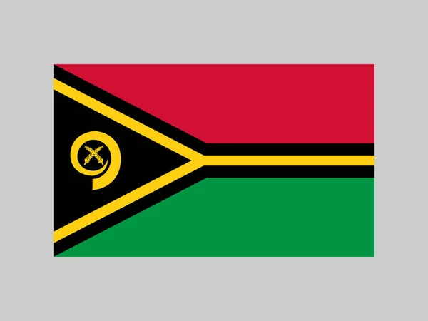 Vanuatu Flag Official Colors Proportion Vector Illustration — Stock Vector