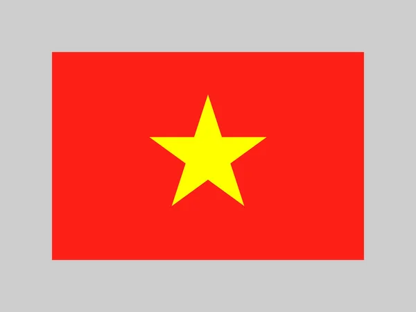 Vietnam Flag Official Colors Proportion Vector Illustration — Stockvektor
