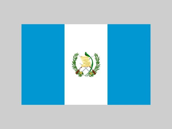 Bandera Guatemala Colores Oficiales Proporción Ilustración Vectorial — Vector de stock