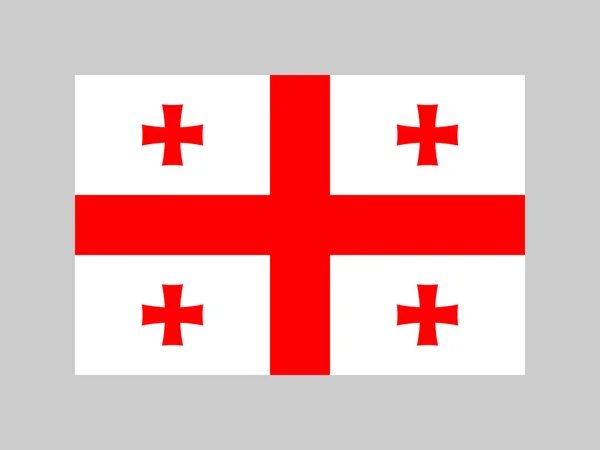 Georgien Flagga Officiella Färger Och Proportioner Vektorillustration — Stock vektor