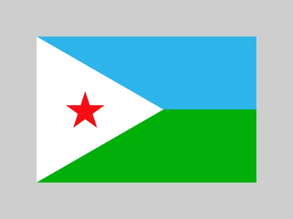 Djibouti Flag Official Colors Proportion Vector Illustration — Archivo Imágenes Vectoriales