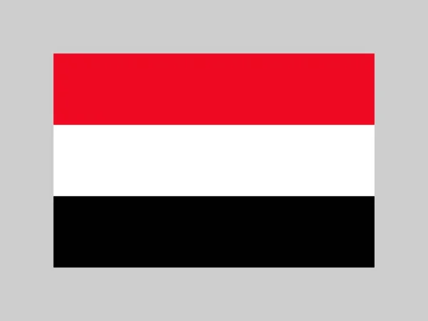 Jemen Zászló Hivatalos Színek Arányok Vektorillusztráció — Stock Vector