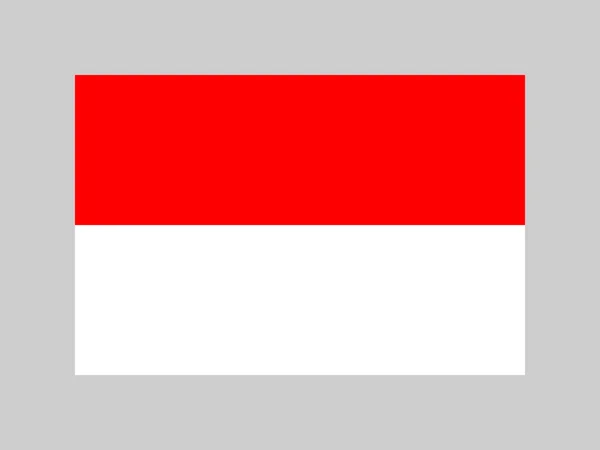 Bandera Indonesia Colores Oficiales Proporción Ilustración Vectorial — Archivo Imágenes Vectoriales
