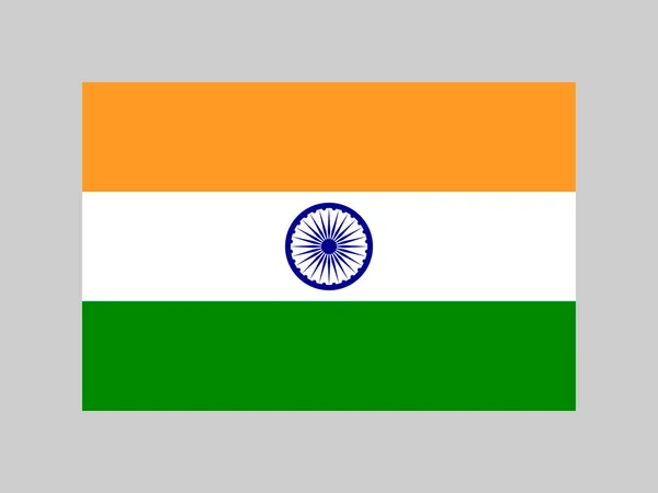 India Flag Official Colors Proportion Vector Illustration — Stok Vektör