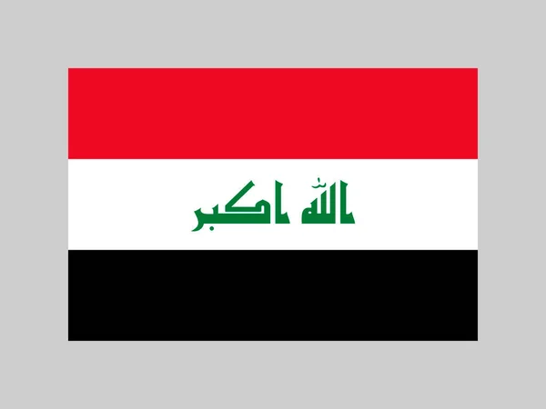 Irak Flagga Officiella Färger Och Proportioner Vektorillustration — Stock vektor