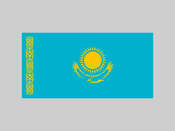 Kasachstan Flagge Offizielle Farben Und Proportionen Vektorillustration — Stockvektor