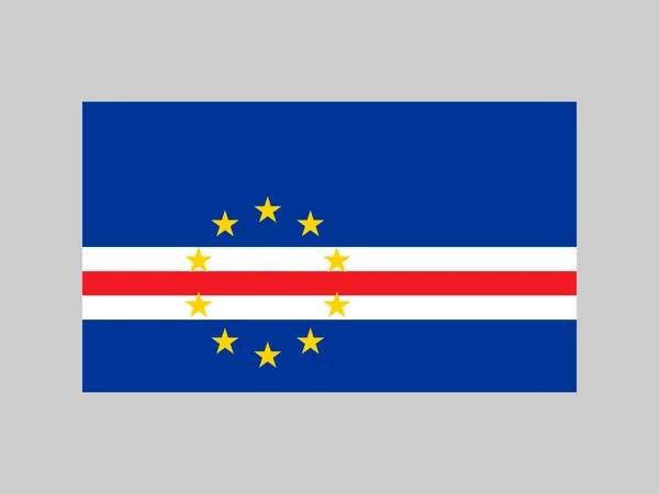 Bandera Cabo Verde Colores Oficiales Proporción Ilustración Vectorial — Archivo Imágenes Vectoriales