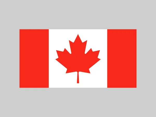 Kanada Flagge Offizielle Farben Und Proportionen Vektorillustration — Stockvektor