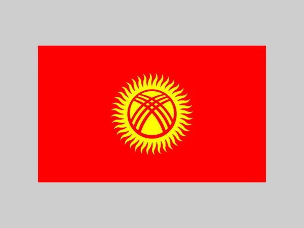 Kyrgyzstan Flag Official Colors Proportion Vector Illustration — Stock Vector