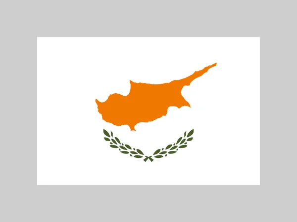 Cipro Bandiera Colori Ufficiali Proporzione Illustrazione Vettoriale — Vettoriale Stock