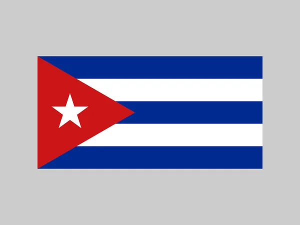 Cuba Flag Official Colors Proportion Vector Illustration — Image vectorielle