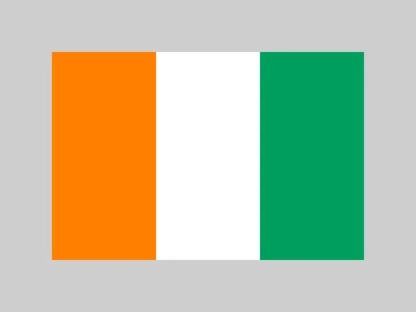 Ivory Coast Flag Official Colors Proportion Vector Illustration — Vetor de Stock