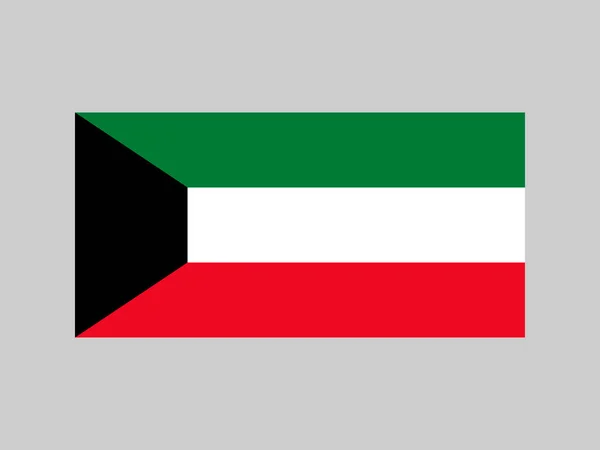 Bandeira Kuwait Cores Oficiais Proporção Ilustração Vetorial — Vetor de Stock