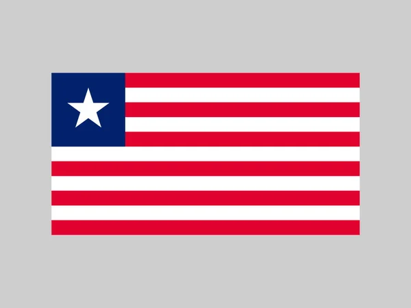 Liberia Flag Official Colors Proportion Vector Illustration — Stok Vektör