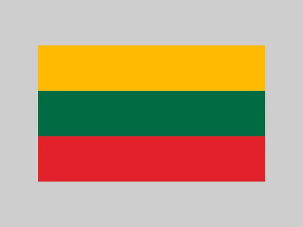 Litevská Vlajka Oficiální Barvy Proporce Vektorová Ilustrace — Stockový vektor