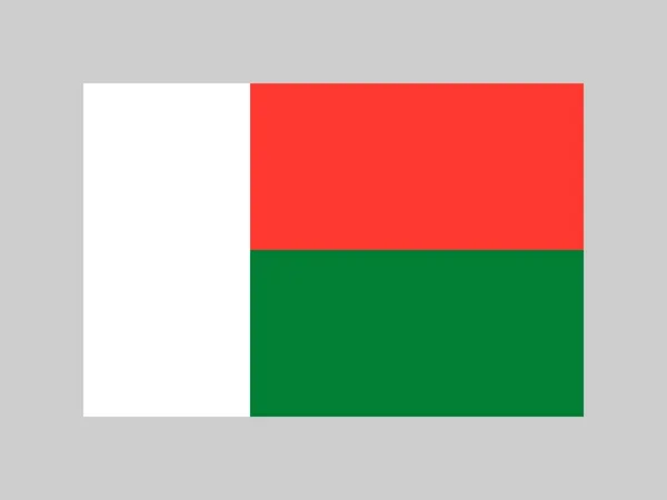 Madagascar Flag Official Colors Proportion Vector Illustration —  Vetores de Stock