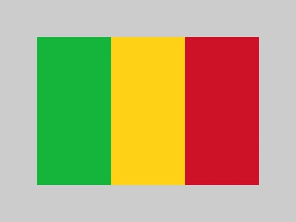 Bandera Malí Colores Oficiales Proporción Ilustración Vectorial — Vector de stock