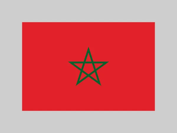 Morocco Flag Official Colors Proportion Vector Illustration — Stockvector