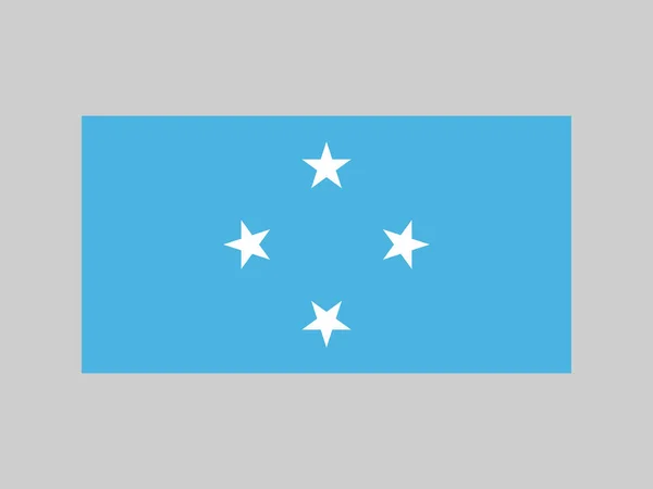 ミクロネシア連邦の国旗 公式の色と割合 ベクターイラスト — ストックベクタ