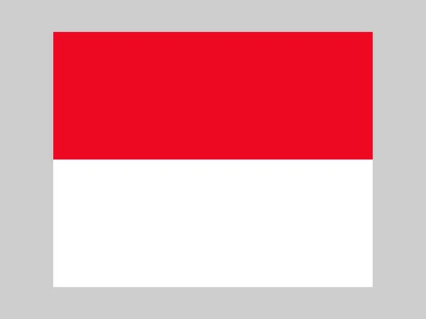 Monaco Flag Official Colors Proportion Vector Illustration — Stock Vector