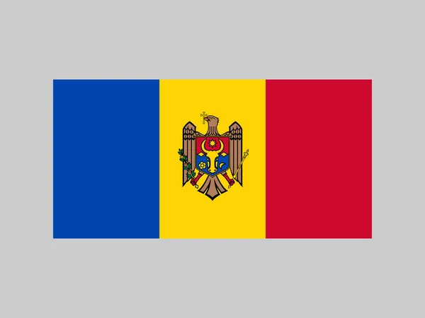 Moldawische Flagge Offizielle Farben Und Proportionen Vektorillustration — Stockvektor