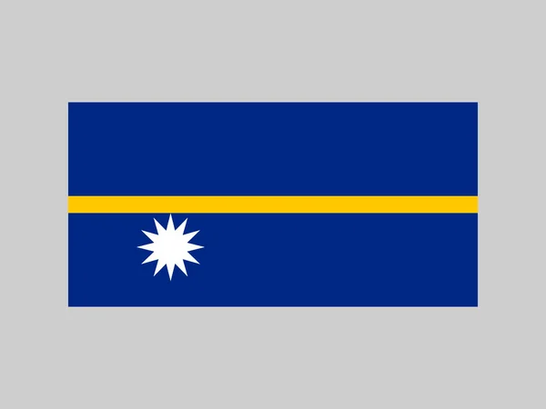 Nauru Vlag Officiële Kleuren Proportie Vectorillustratie — Stockvector