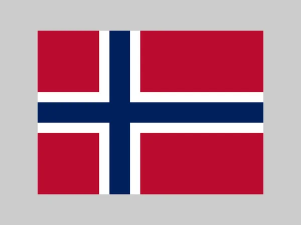 Bandera Noruega Colores Oficiales Proporción Ilustración Vectorial — Archivo Imágenes Vectoriales