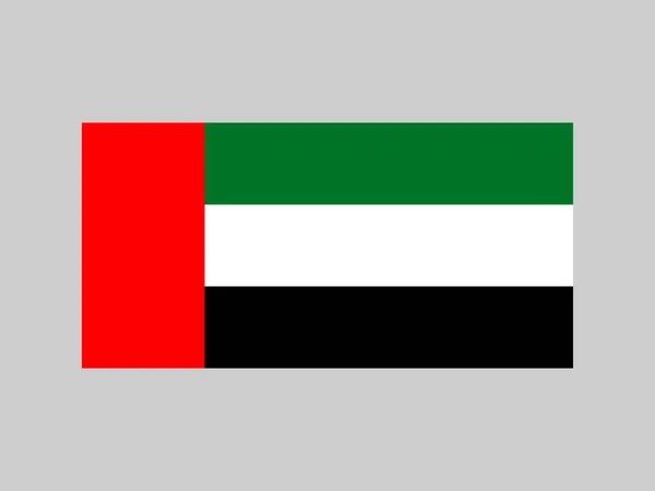 Flagge Der Vereinigten Arabischen Emirate Offizielle Farben Und Proportionen Vektorillustration — Stockvektor