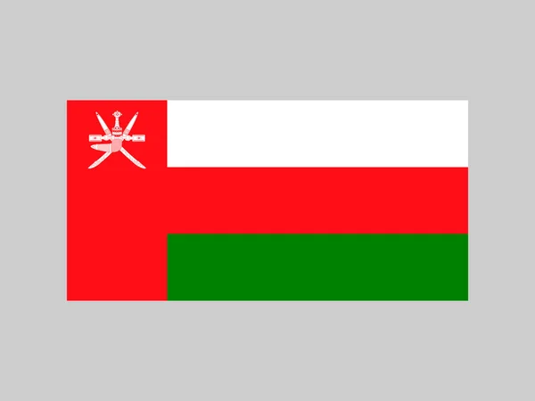 Oman Flagge Offizielle Farben Und Proportionen Vektorillustration — Stockvektor