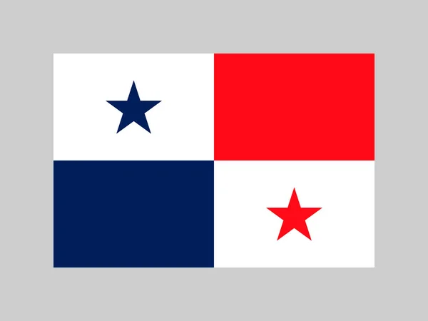 Drapeau Panama Couleurs Officielles Proportion Illustration Vectorielle — Image vectorielle