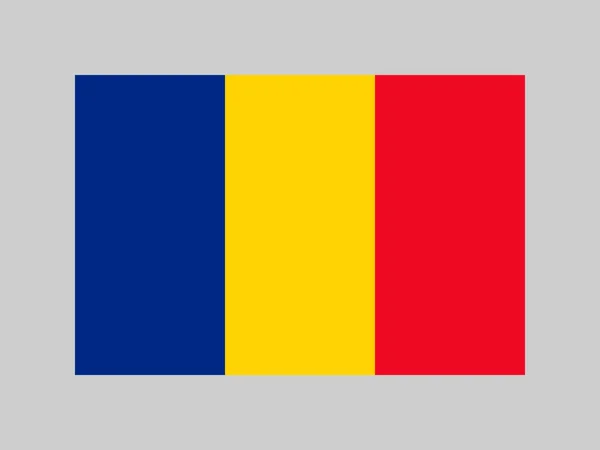 Rumunsko Vlajky Oficiální Barvy Proporce Vektorová Ilustrace — Stockový vektor