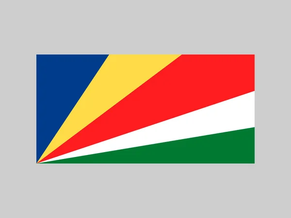 Drapeau Des Seychelles Couleurs Officielles Proportions Illustration Vectorielle — Image vectorielle