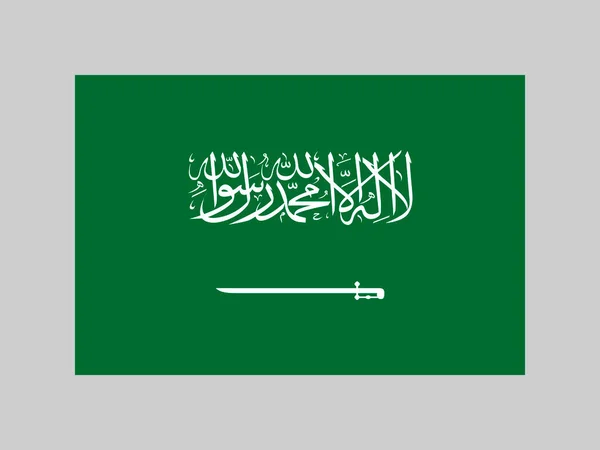 Saudi Arabia Flag Official Colors Proportion Vector Illustration — Archivo Imágenes Vectoriales