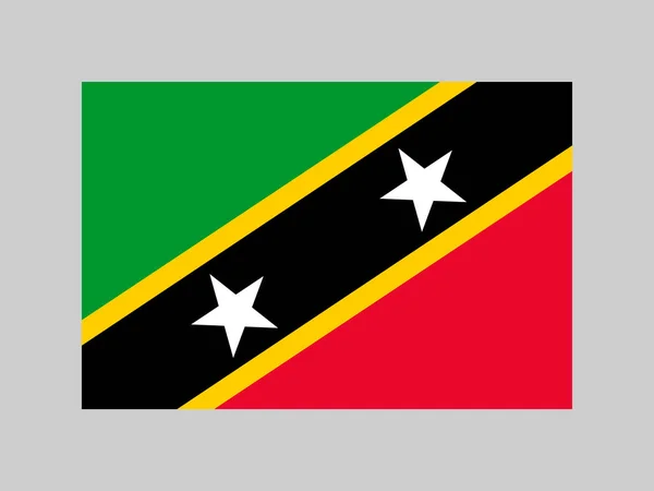 Saint Kitts Nevis Flag Official Colors Proportion Vector Illustration — 스톡 벡터