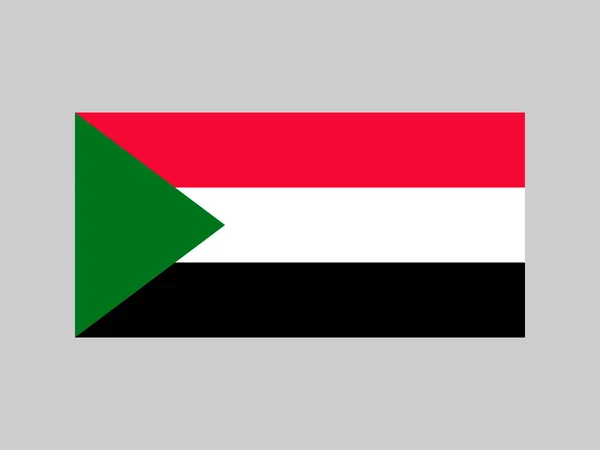 Sudan Flag Official Colors Proportion Vector Illustration — Vector de stock