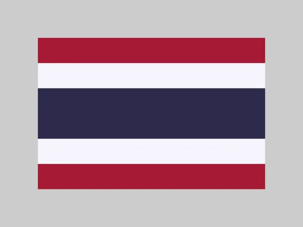 Bandeira Tailândia Cores Oficiais Proporção Ilustração Vetorial — Vetor de Stock