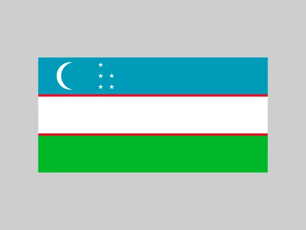Uzbekistan Flag Official Colors Proportion Vector Illustration — Stockový vektor