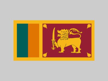 Sri Lanka flag, official colors and proportion. Vector illustration.