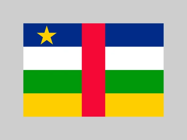 Central African Republic Flag Official Colors Proportion Vector Illustration — Archivo Imágenes Vectoriales